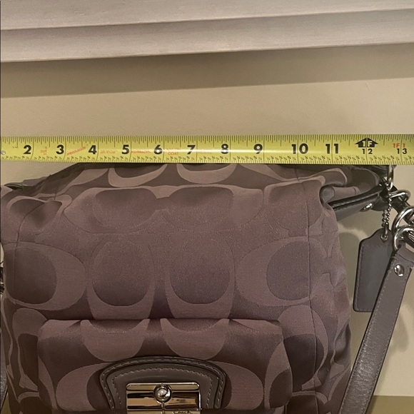 COACH Shimmery Taupe Signature Logo Shoulder Bag/Crossbody - Picture 14 of 14